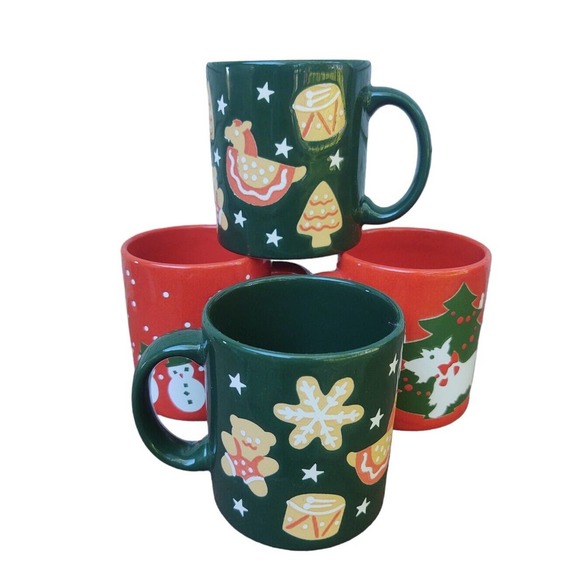 Waechtersbach Christmas Mugs Germany Scottish Terrier Gingerbread Snowmen - Picture 2 of 10